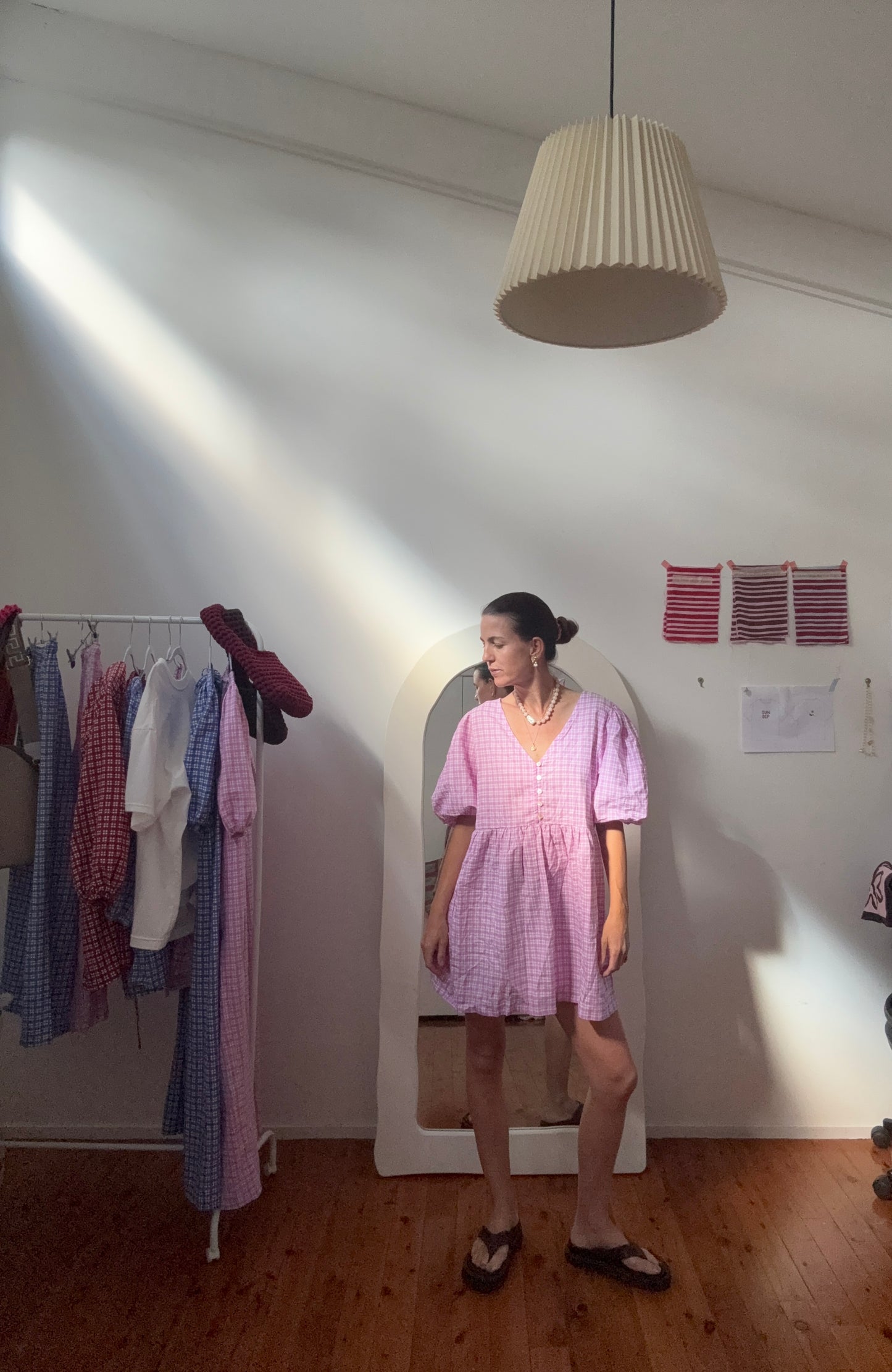 Mini Margaux Dress | Gingham 'lavender’