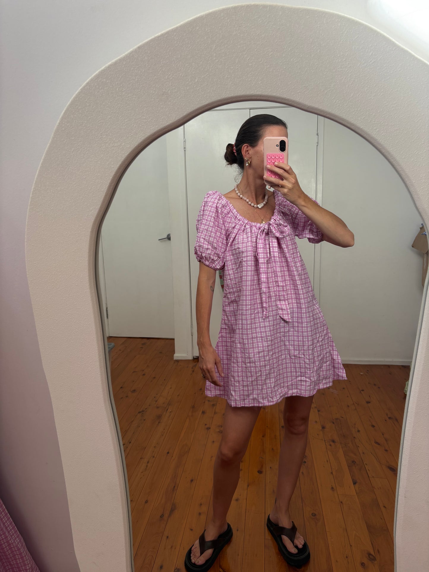 Betty Dress | Gingham 'lavender’