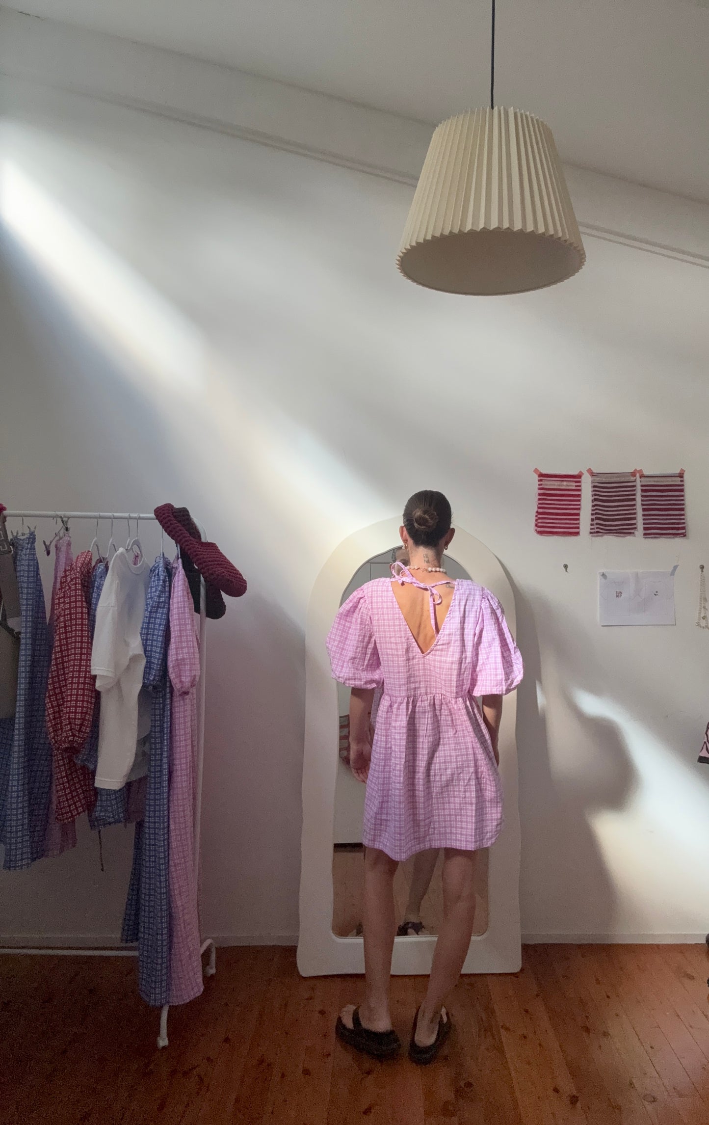 Mini Margaux Dress | Gingham 'lavender’