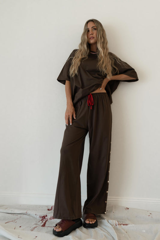 Bobbi Pant | Heart Snap Espresso