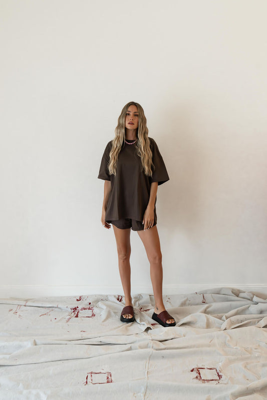 Etta Short | Heart Snap Espresso