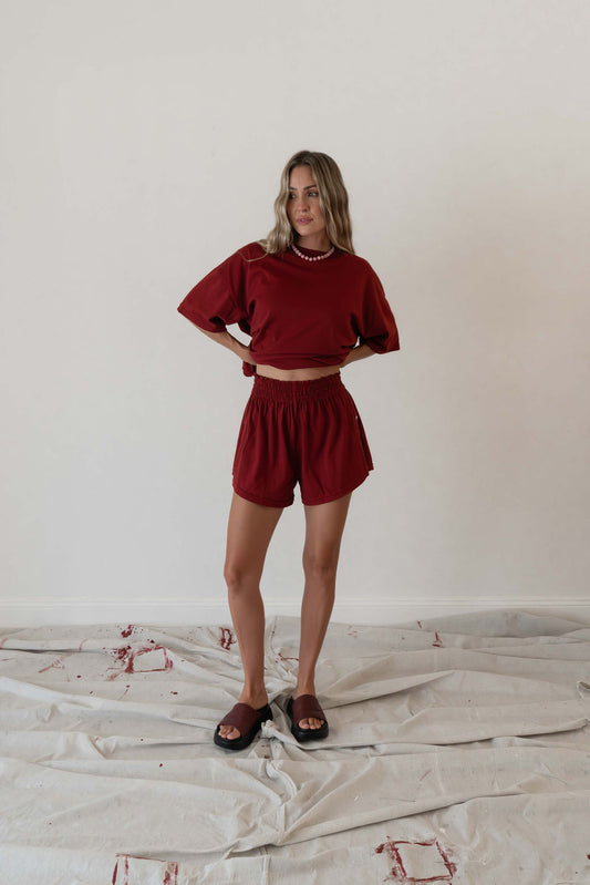 Etta Short | Heart Snap Merlot