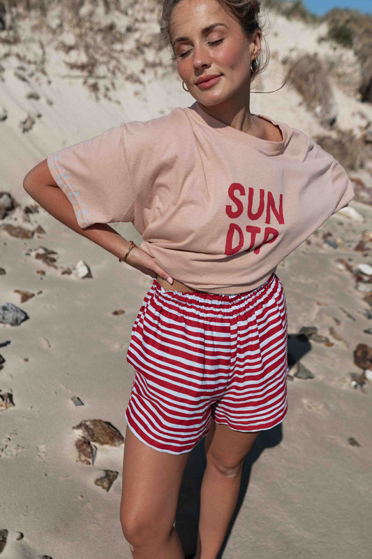 Sun Dip Tee | Dusty Pink