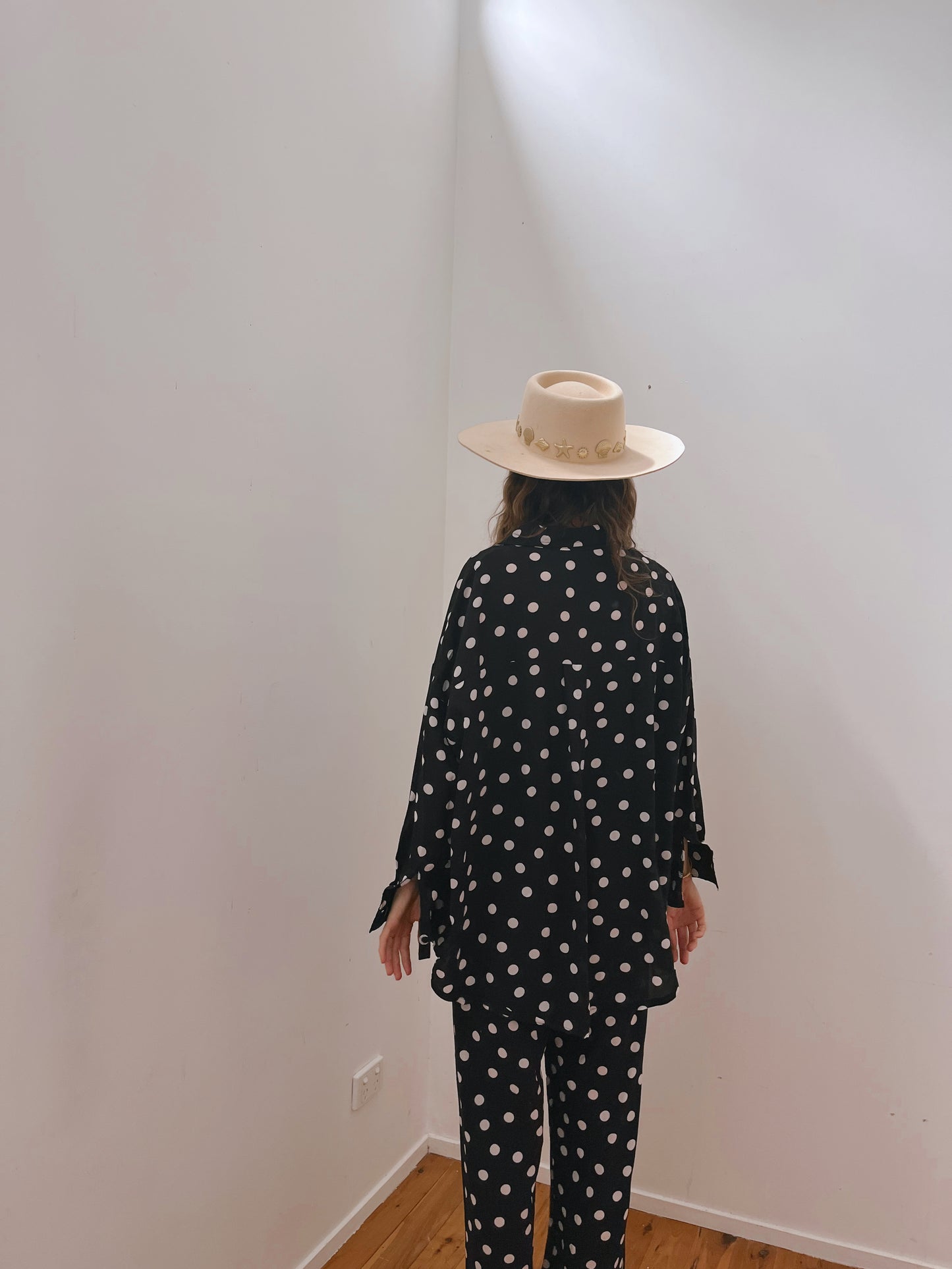 The Dylan Oversized Shirt Shirt ‘polka dots’ | Black & White