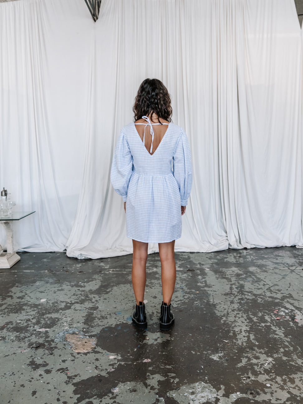 Lottie Dress | Baby Blue Gingham