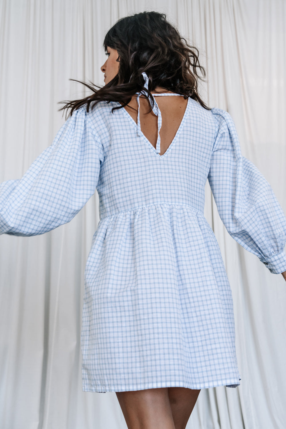 Lottie Dress | Baby Blue Gingham