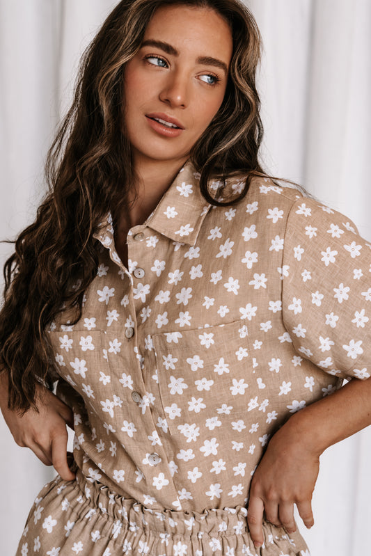 Capri Shirt | Daisy Hazelnut