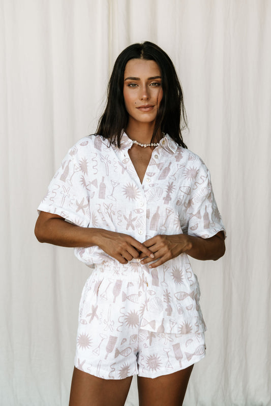 Callie Shirt 'Long Lunch' | Biscuity