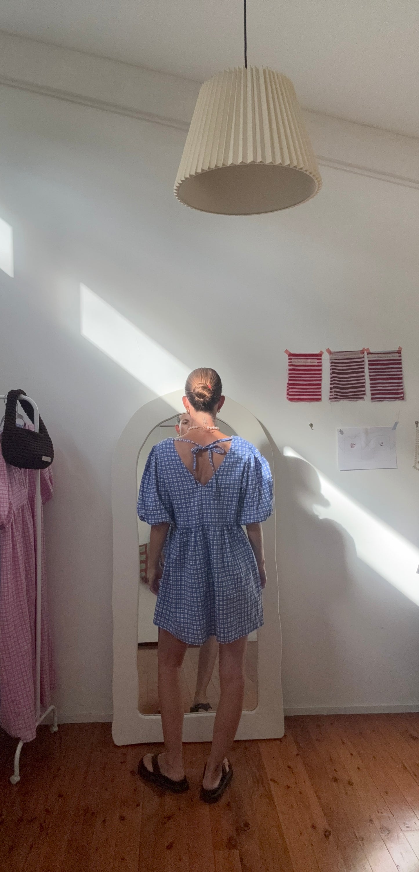 Mini Margaux Dress | Gingham 'cobalt’