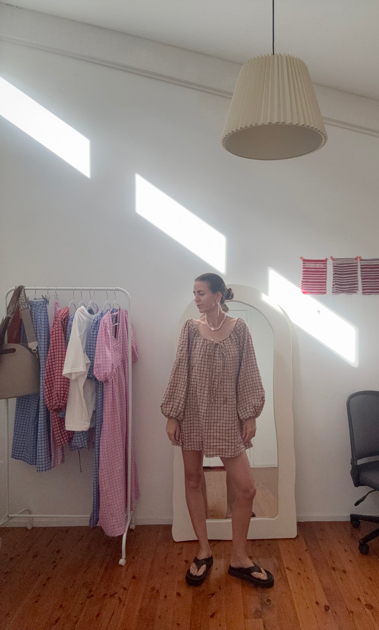 Effy Dress | Gingham 'brown’