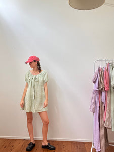 DRESS | Gingham 'green'