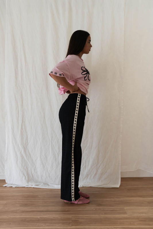 Bobbi Pant Broderie | Black