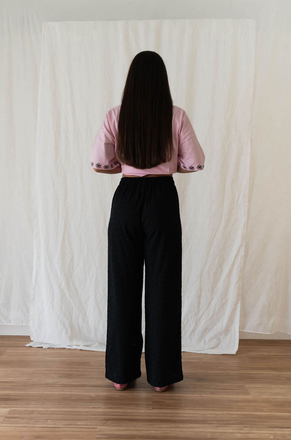 Bobbi Pant Broderie | Black