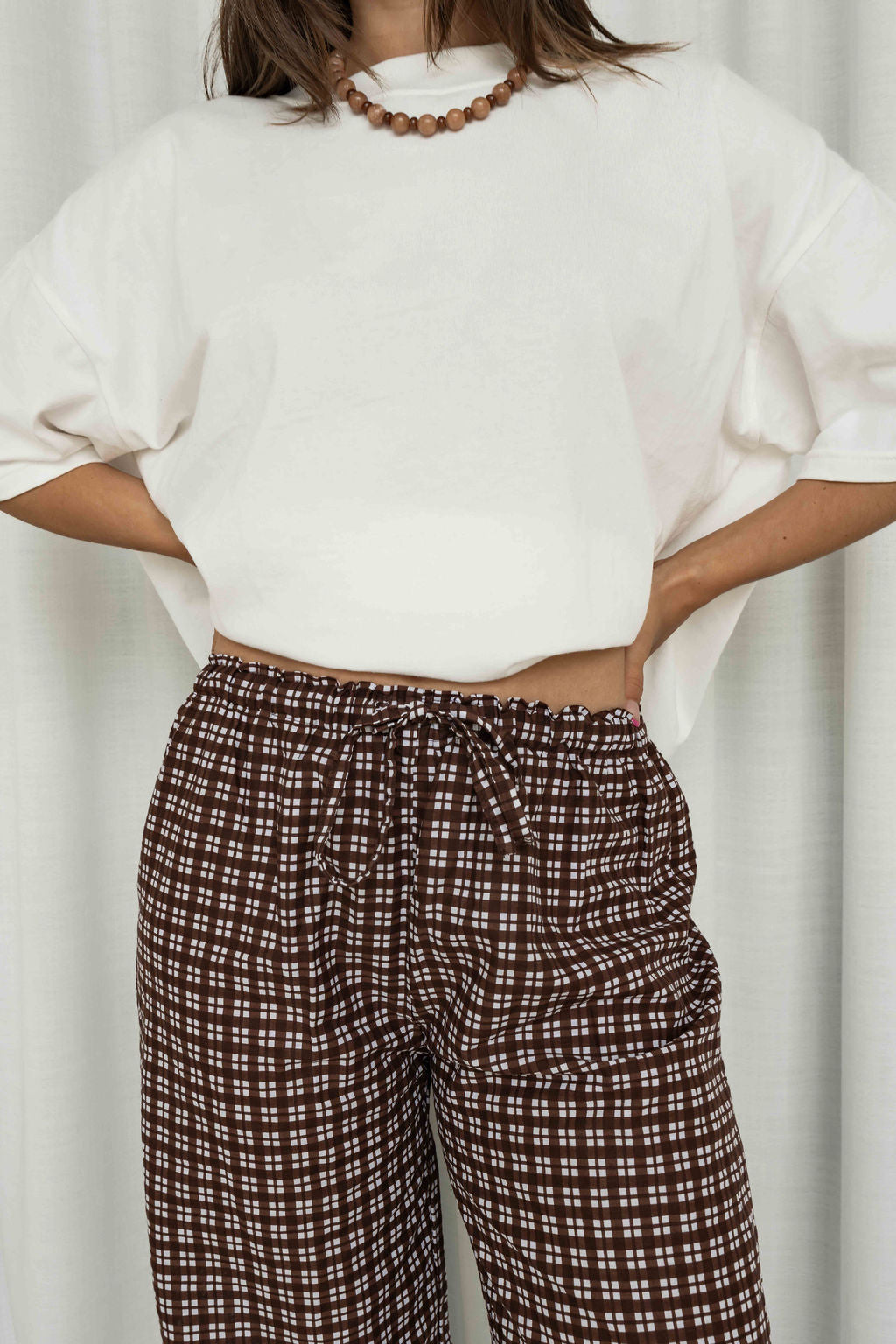Bobbi Pant | Gingham Chocolat