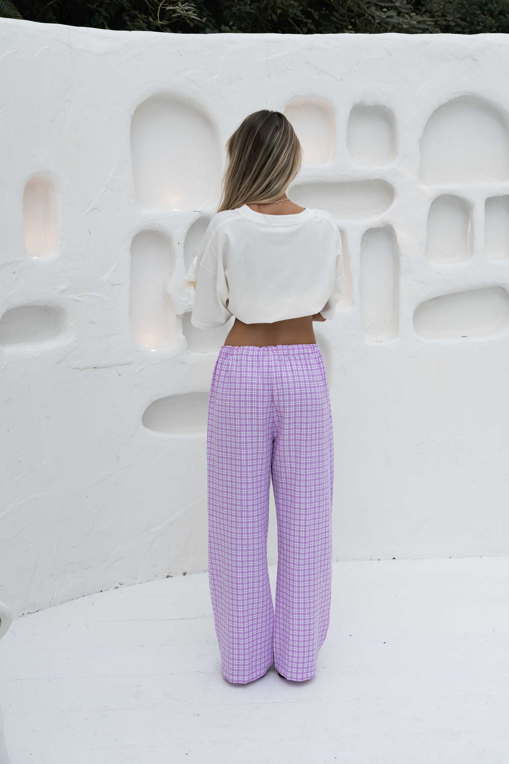 Bobbi Pant | Gingham Lavender