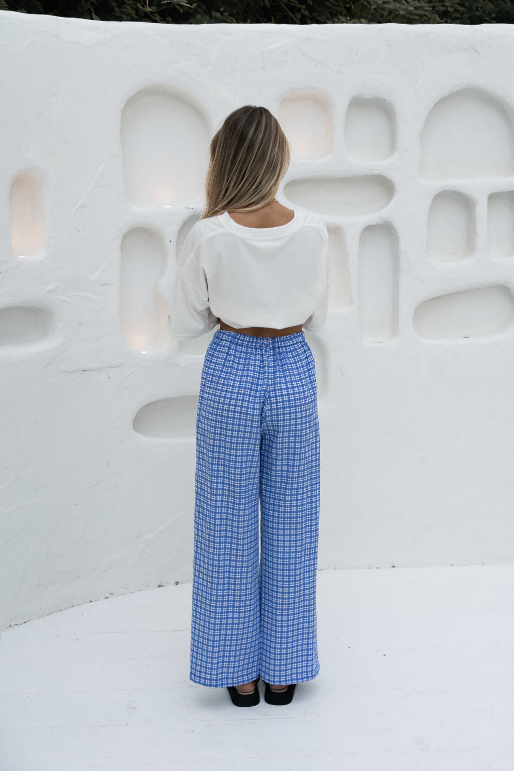 Bobbi Pant | Gingham Cobalt