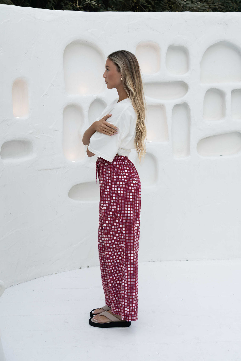 Bobbi Pant | Gingham Merlot