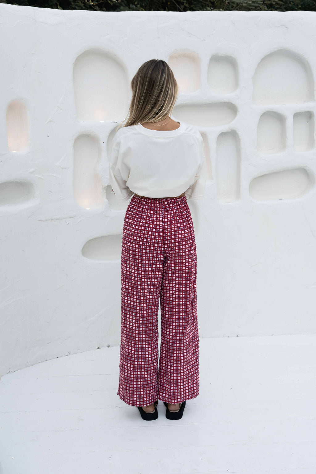 Bobbi Pant | Gingham Merlot