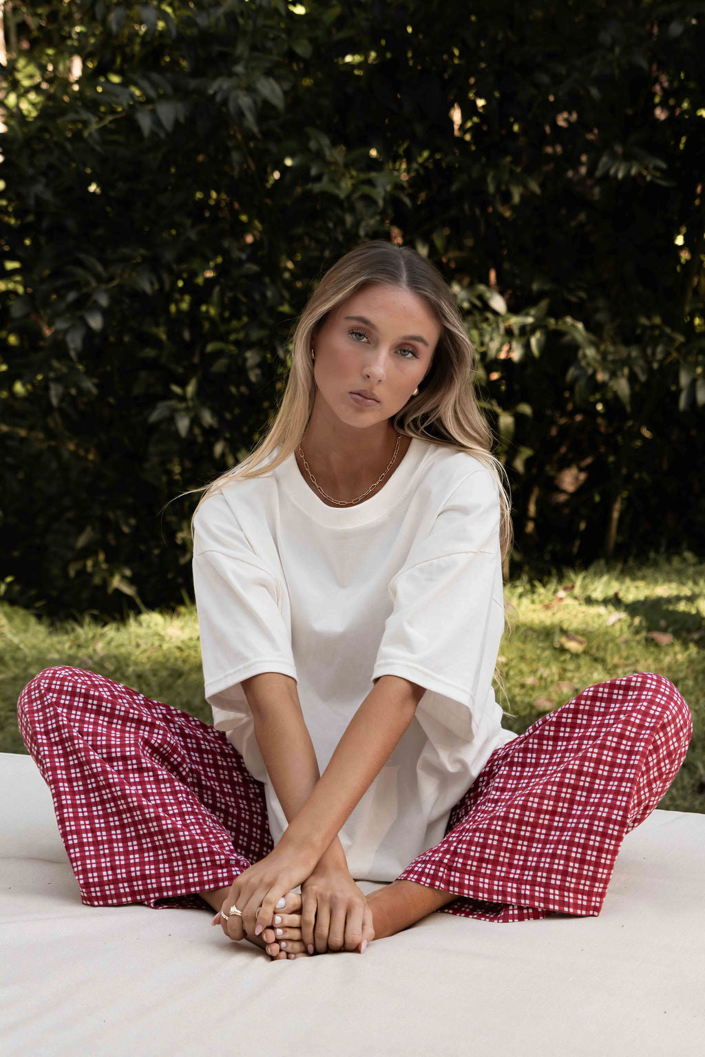 Bobbi Pant | Gingham Merlot