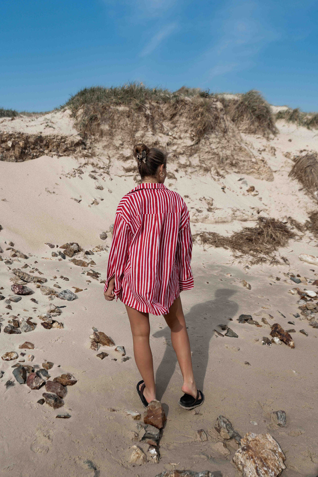 Kenzi Shirt | Striped Pink + Red