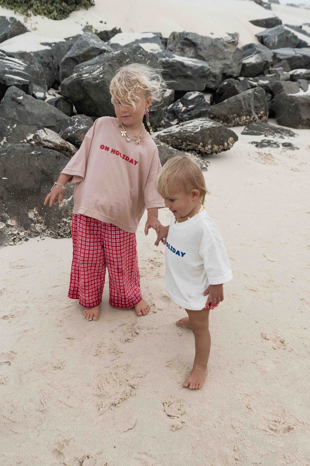 Mini On Holiday Tee | White + Blue