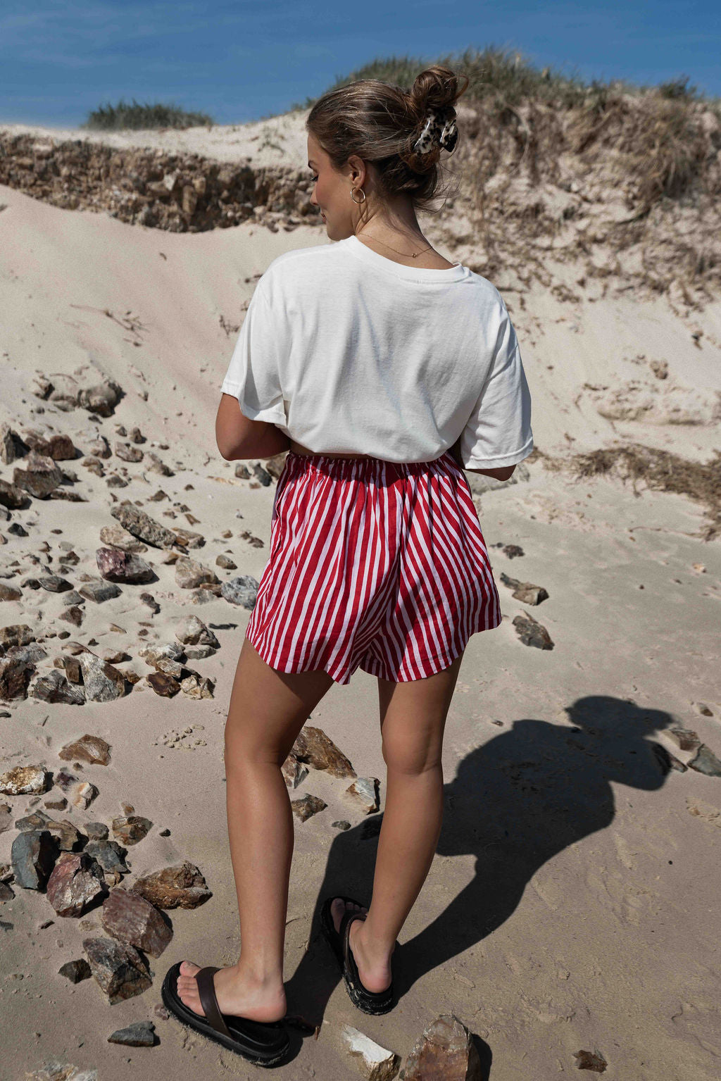 Gigi Short | Stripe Pink + Red