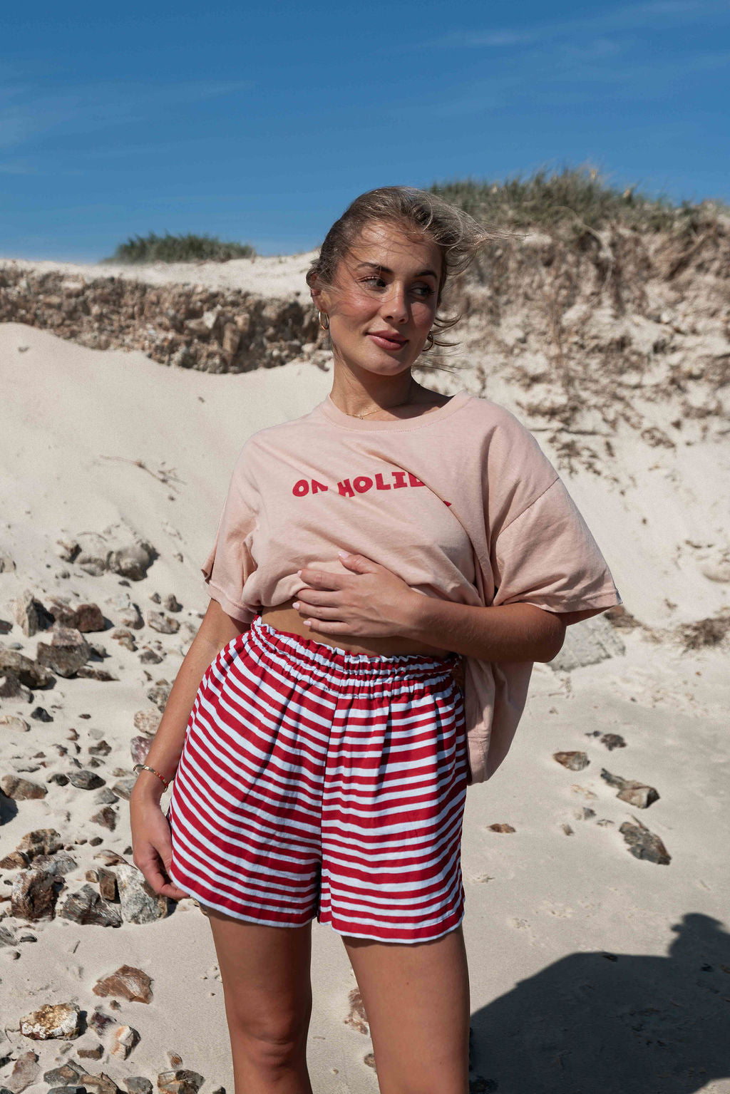 Etta Short | Striped Red + Blue