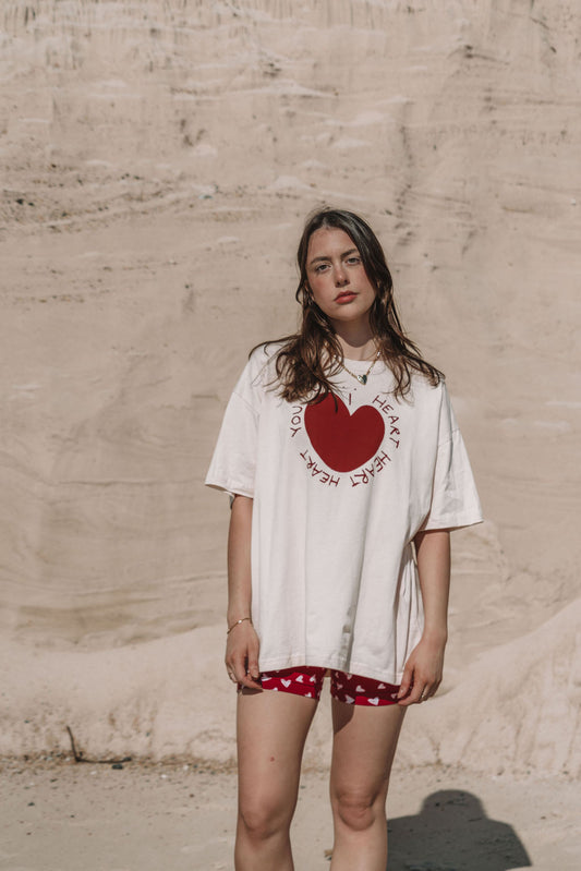 Heart You Tee | Shell + Ruby Red