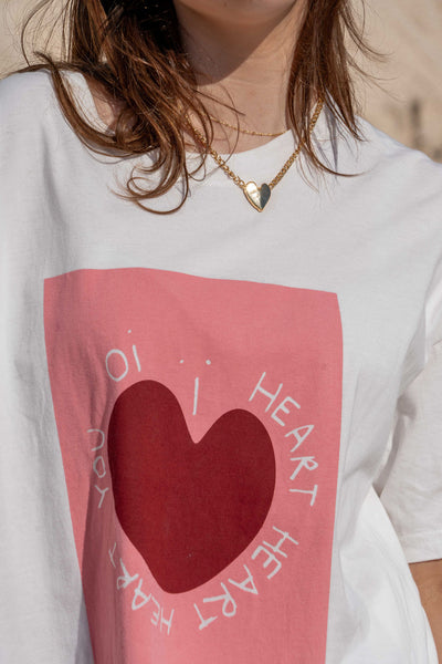 Heart You Tee | Red + Pink