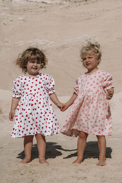 The Minï Hallie Dress | Heart 'Butter + Pink'