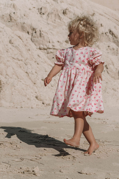 The Minï Hallie Dress | Heart 'Butter + Pink'