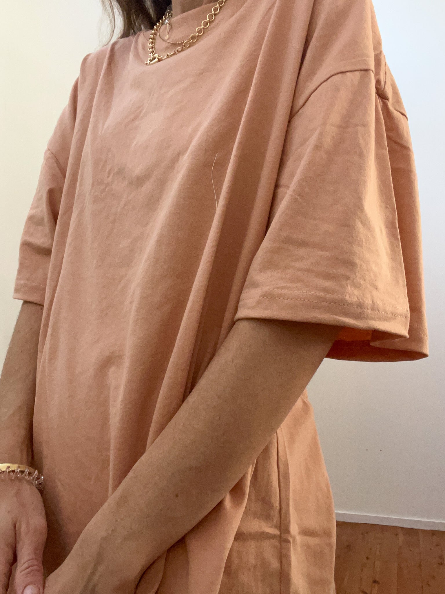 Astrid Oversized Tee | Coral beige