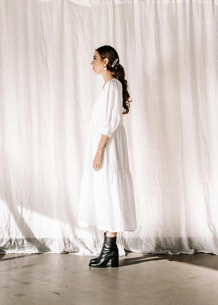 Dahlia Dress | White Cloud