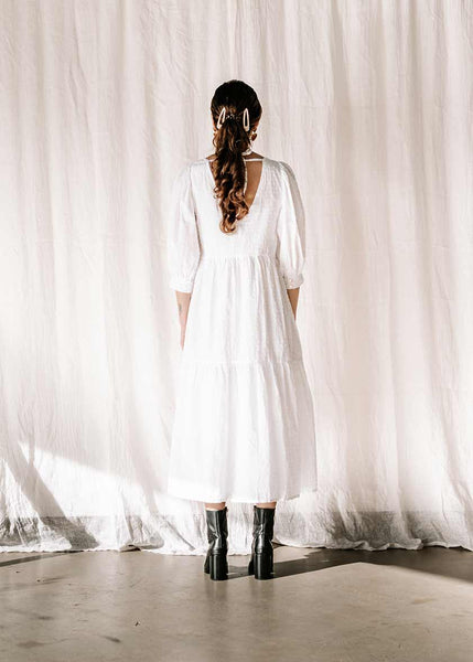 Dahlia Dress | White Cloud