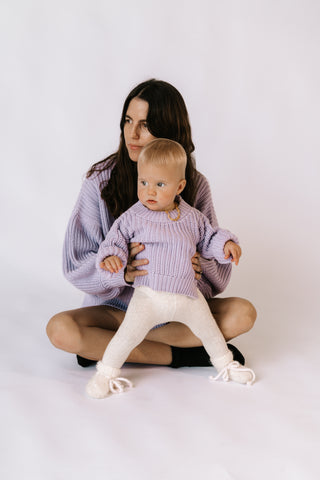 Baby Bloom Knit Jumper | Lilac