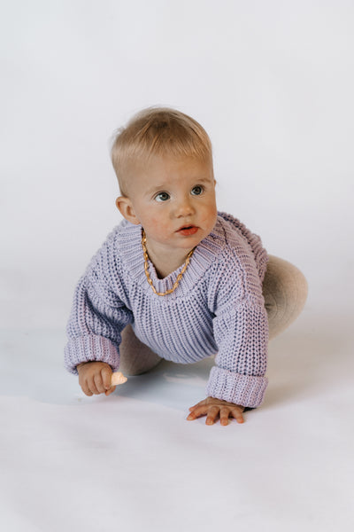 Baby Bloom Knit Jumper | Lilac