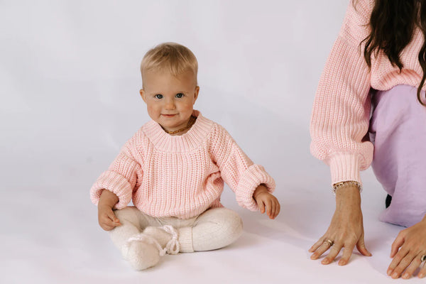 Bloom Knit Jumper | Baby Pink