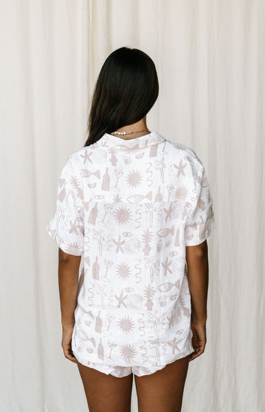 Callie Shirt 'Long Lunch' | Biscuity